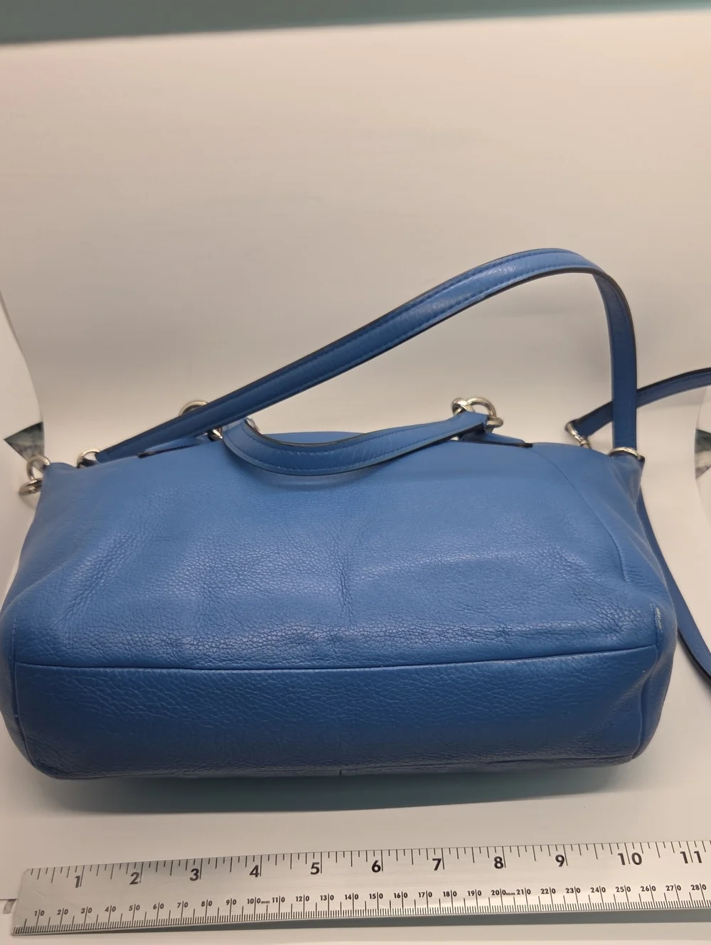 Coach Small Kelsey Cobalt Blue Pebbled Leather Shoulder Bag